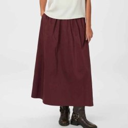 Yara poplin skirt Neo Noir, burgundy 