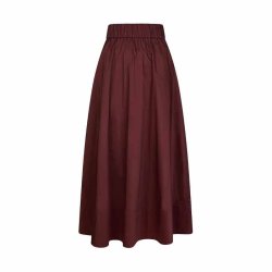 Yara poplin skirt Neo Noir, burgundy 