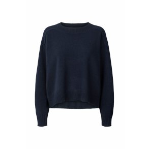 Dalani pure wool boxy sweater, navy