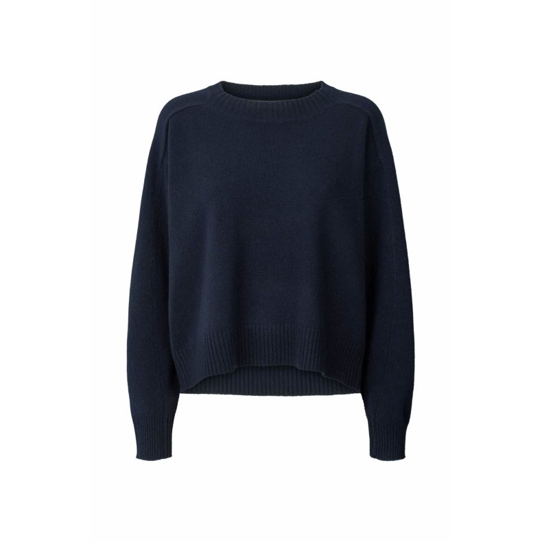 Dalani pure wool boxy sweater, navy