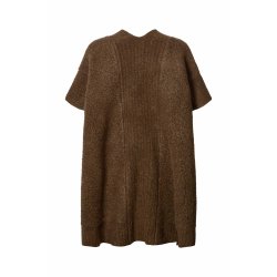 Dorris sheep knit cape Rabens Saloner, dark brown