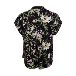 Bczennia blouse black colour, black flower