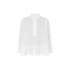 Smea poplin flared shirt Rabens Saloner, white