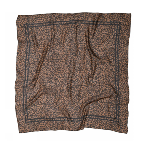 Zoey silk scarf Sneaky Fox, pecan pie