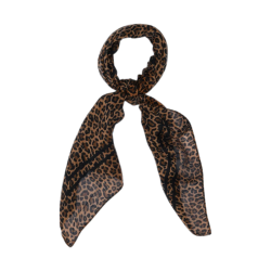 Zoey silk scarf Sneaky Fox, pecan pie