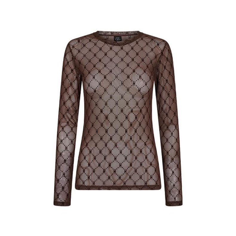 Mesh LS top Hype the Detail, brown