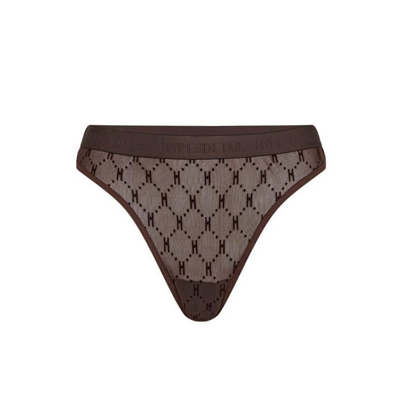 Mesh string panties Hype the Detail, brown