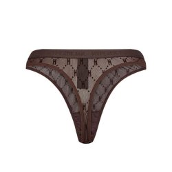 Mesh string panties Hype the Detail, brown