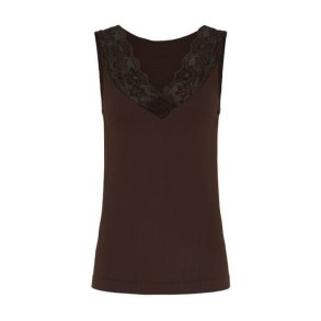 Belen v-lace top 2 side Tim & Simonsen, chokolate