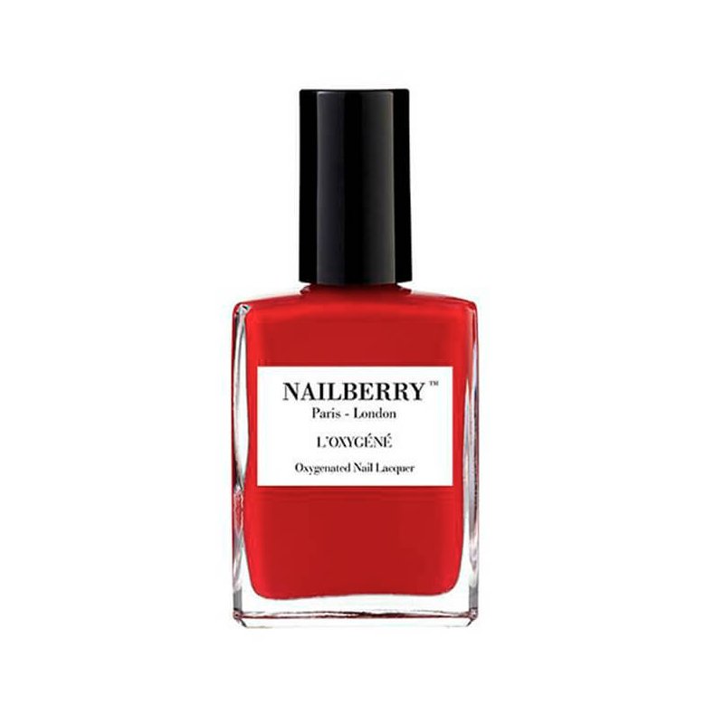 Rouge nailpolish fra Nailberry LOxygn, gorgeous bright red