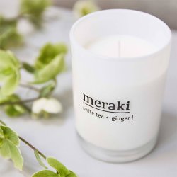 Meraki scented candles, white tea & ginger