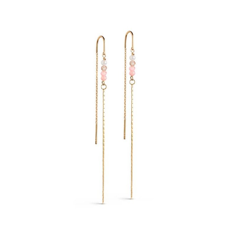 Rosa earring Enamel, light pink peach and pearl