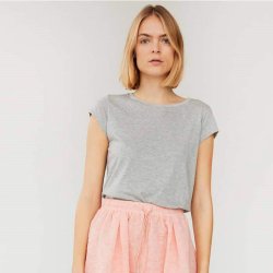 Organic jersey Teasy tee Mads N�rgaard, light grey melange