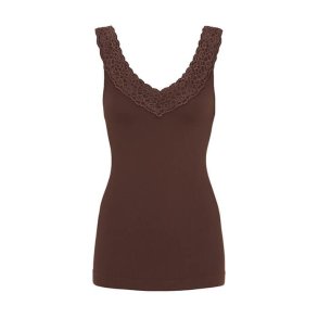 Miriam v-lace top Tim & Simonsen, cioccolato 