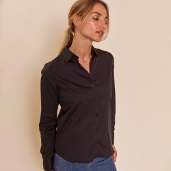 Martina sustainable shirt Mos Mosh, black