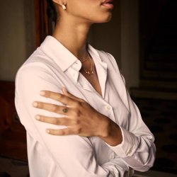 Martina sustainable shirt Mos Mosh, white