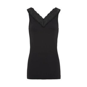 Miriam v-lace top 2 side Tim & Simonsen, nero