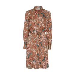 Nakita dress Karmamia, melange brown