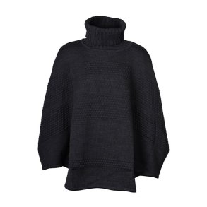 Siff poncho Sibin Linnebjerg, antrazit