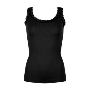 Frida rib top Tim & Simonsen, black